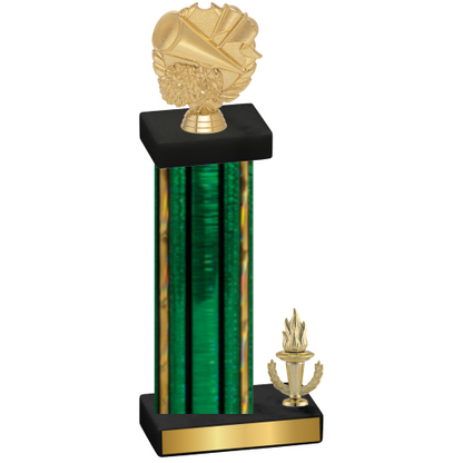 Accented Single Green Glacier Victory Cheerleading Trophy