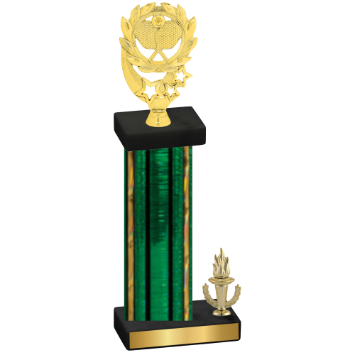 Accented Single Green Glacier Victory Pickleball Trophy