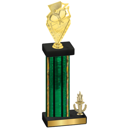 Accented Single Green Glacier Victory Pickleball Trophy