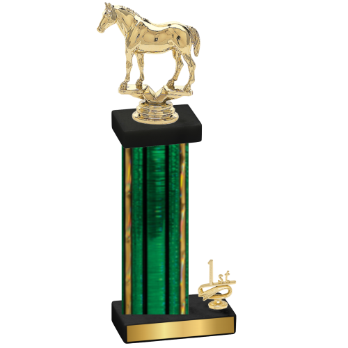 Accented Single Green Glacier First Place Horses Trophy