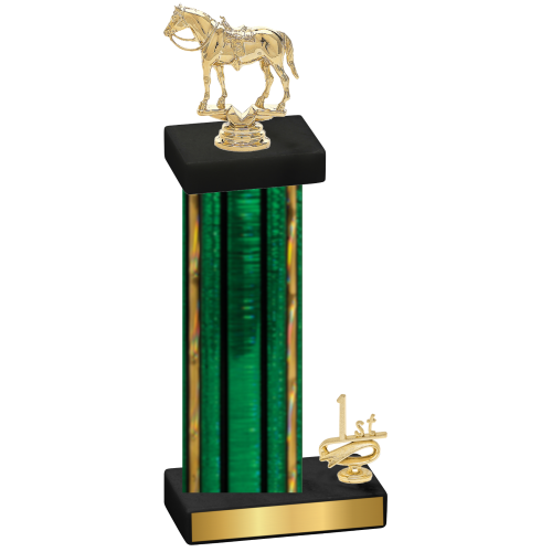 Accented Single Green Glacier First Place Horses Trophy