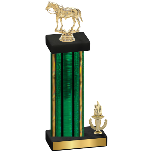 Accented Single Green Glacier Victory Horses Trophy