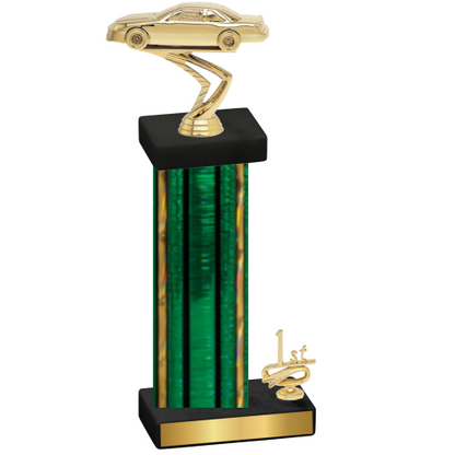 Accented Single Green Glacier First Place Cars Trophy