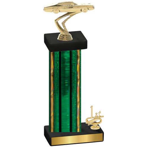 Accented Single Green Glacier First Place Cars Trophy