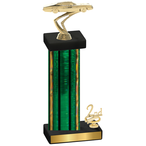 Accented Single Green Glacier Second Place Cars Trophy