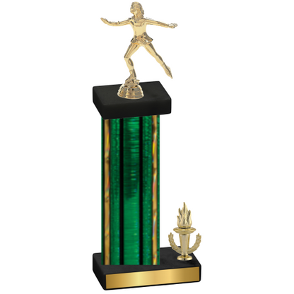 Accented Single Green Glacier Victory Skater Trophy