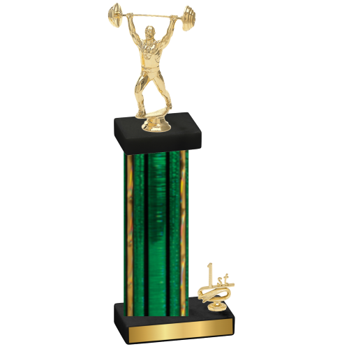 Accented Single Green Glacier First Place Weights Trophy