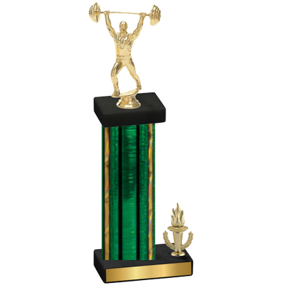 Accented Single Green Glacier Victory Weights Trophy