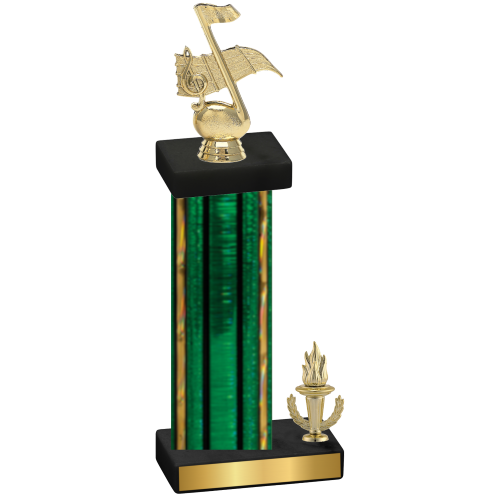 Accented Single Green Glacier Victory Music Trophy