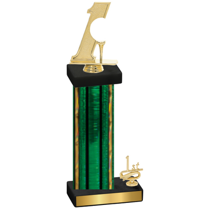 Accented Single Green Glacier First Place Golf Trophy