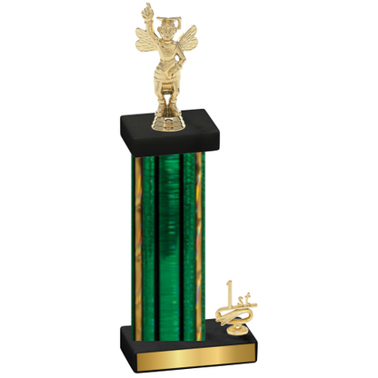 Accented Single Green Glacier First Place Academics Trophy