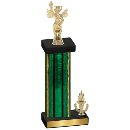 Accented Single Green Glacier Victory Academics Trophy