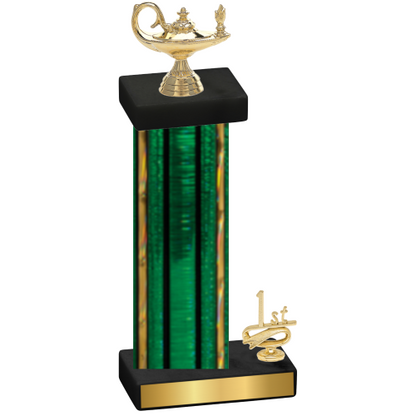 Accented Single Green Glacier First Place Academics Trophy