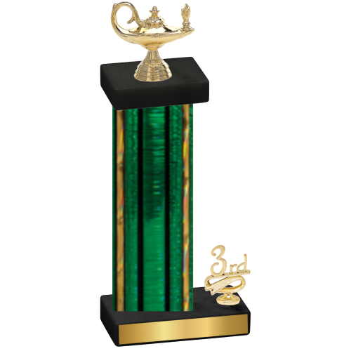 Accented Single Green Glacier Third Place Academics Trophy