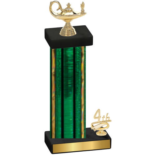 Accented Single Green Glacier Fourth Place Academics Trophy