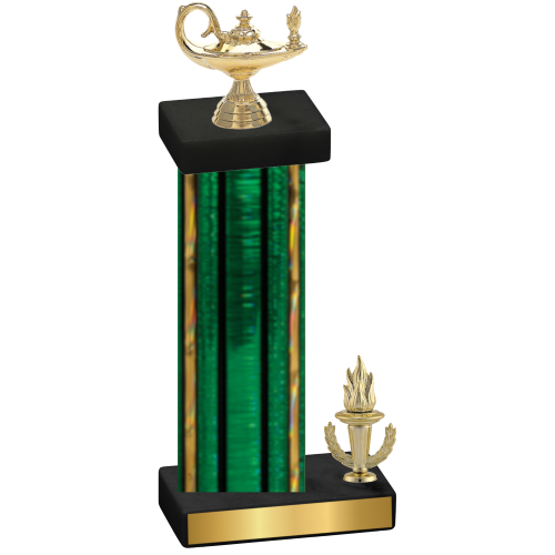 Accented Single Green Glacier Victory Academics Trophy