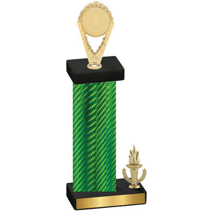 Accented Single Green Carbon Fiber Victory Insert Trophy