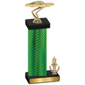 Accented Single Green Carbon Fiber Victory Cars Trophy