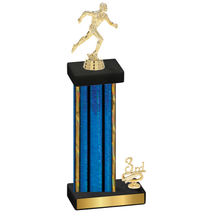 Accented Single Blue Glacier Third Place Running Trophy