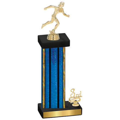 Accented Single Blue Glacier Third Place Running Trophy