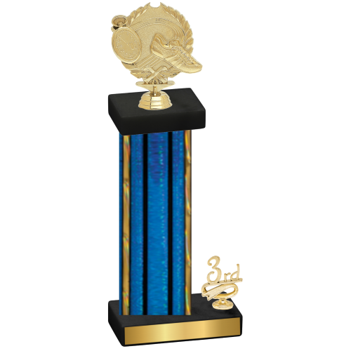 Accented Single Blue Glacier Third Place Running Trophy