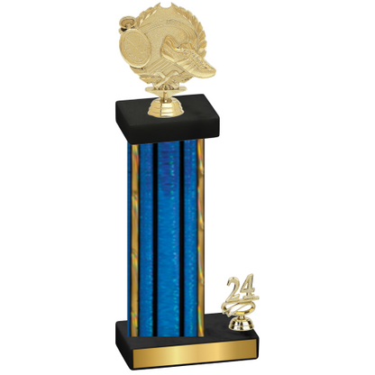 Accented Single Blue Glacier Year Running Trophy