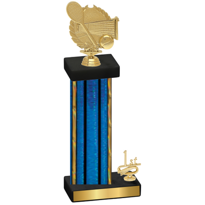 Accented Single Blue Glacier First Place Tennis Trophy