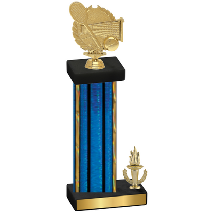 Accented Single Blue Glacier Victory Tennis Trophy