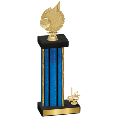 Accented Single Blue Glacier First Place Volleyball Trophy