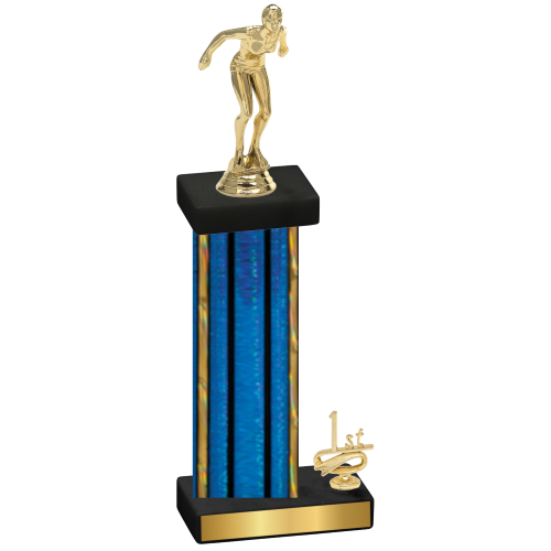 Accented Single Blue Glacier First Place Tennis Trophy