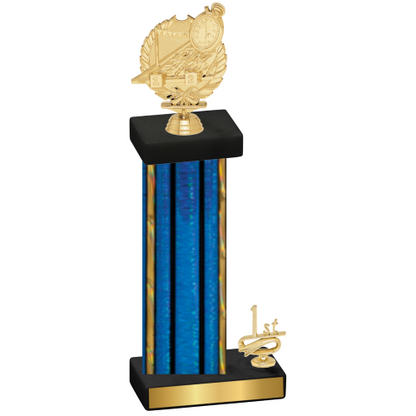 Accented Single Blue Glacier First Place Swimming Trophy