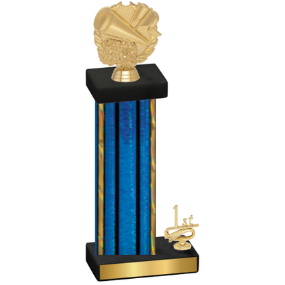 Accented Single Blue Glacier First Place Cheerleading Trophy