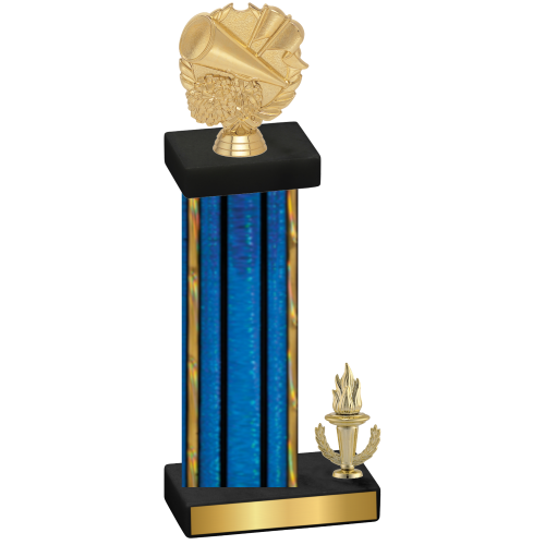 Accented Single Blue Glacier Victory Cheerleading Trophy