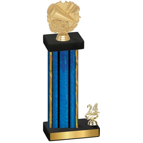 Accented Single Blue Glacier Year Cheerleading Trophy