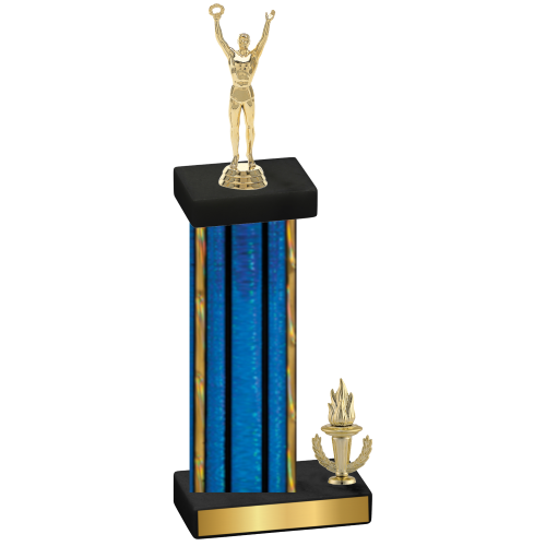 Accented Single Blue Glacier Victory Victory Trophy