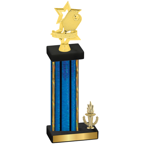 Accented Single Blue Glacier Victory Pickleball Trophy