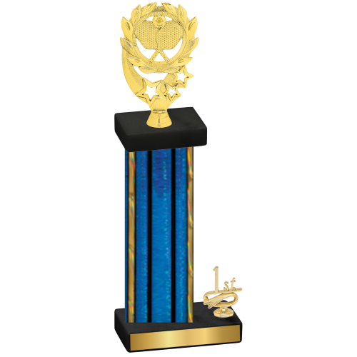 Accented Single Blue Glacier First Place Pickleball Trophy