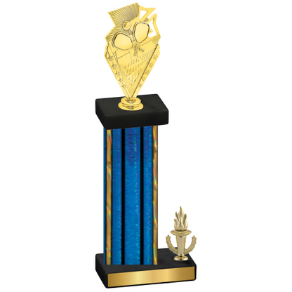 Accented Single Blue Glacier Victory Pickleball Trophy