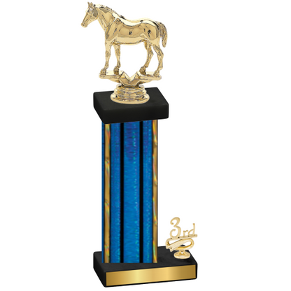 Accented Single Blue Glacier Third Place Horses Trophy