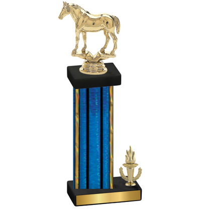 Accented Single Blue Glacier Victory Horses Trophy