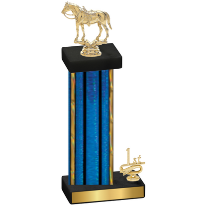 Accented Single Blue Glacier First Place Horses Trophy