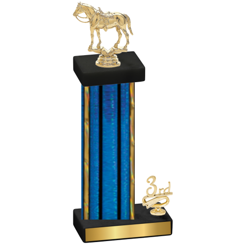 Accented Single Blue Glacier Third Place Horses Trophy