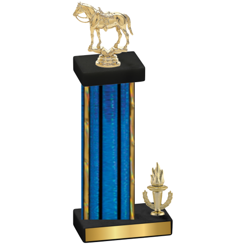 Accented Single Blue Glacier Victory Horses Trophy