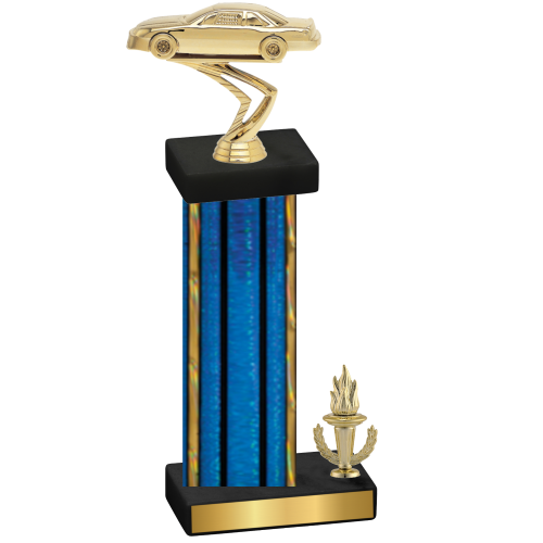 Accented Single Blue Glacier Victory Cars Trophy