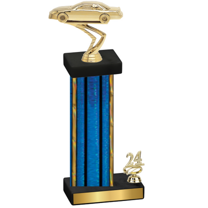 Accented Single Blue Glacier Year Cars Trophy