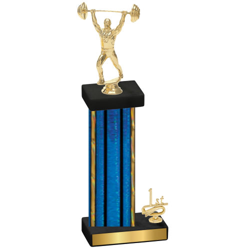 Accented Single Blue Glacier First Place Weights Trophy