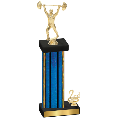 Accented Single Blue Glacier Second Place Weights Trophy