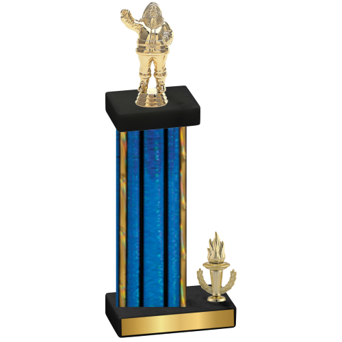 Accented Single Blue Glacier Victory Holiday Trophy