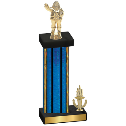 Accented Single Blue Glacier Victory Holiday Trophy