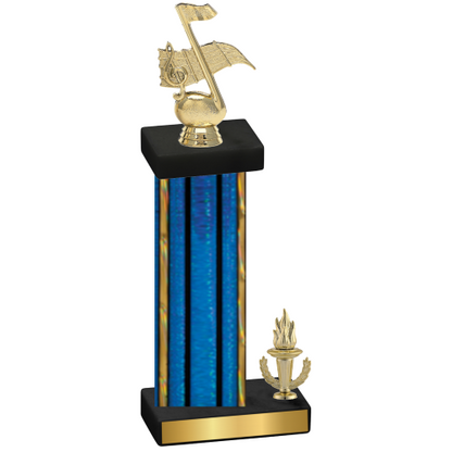 Accented Single Blue Glacier Victory Music Trophy